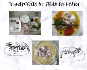 INGREDIENTS OF STEAMED PRAWN